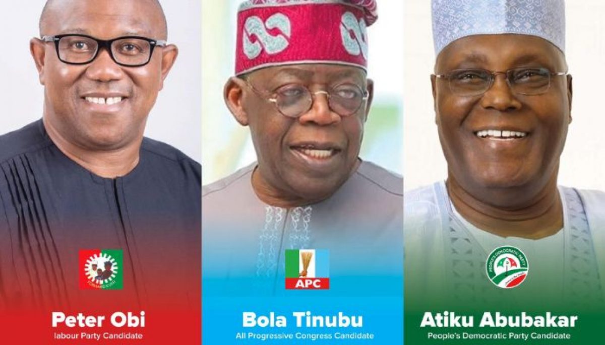 Peter Obi, Bola Tinubu, Atiku Abubakar.